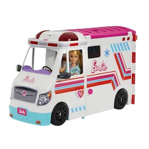 Conjunto Barbie Ambulancia - Clinica Movel - Com luz e som - HKT79 MATTEL