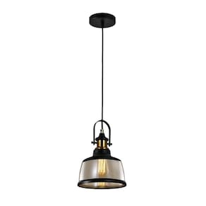 Pendente Estriel Vintage Soho Ambar Preto E27 Blumenau