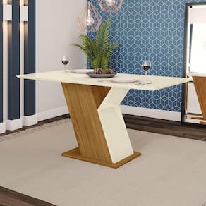 Mesa de Jantar com Tampo em MDF 160cm Kesha Casa 812