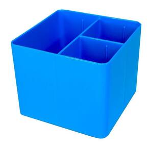 Porta Objetos Full Color Azul 3 Divisórias- Dello