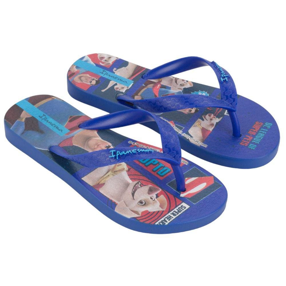 Chinelo Ipanema Super Pets Grendene 27027 - Azul/Vermelho