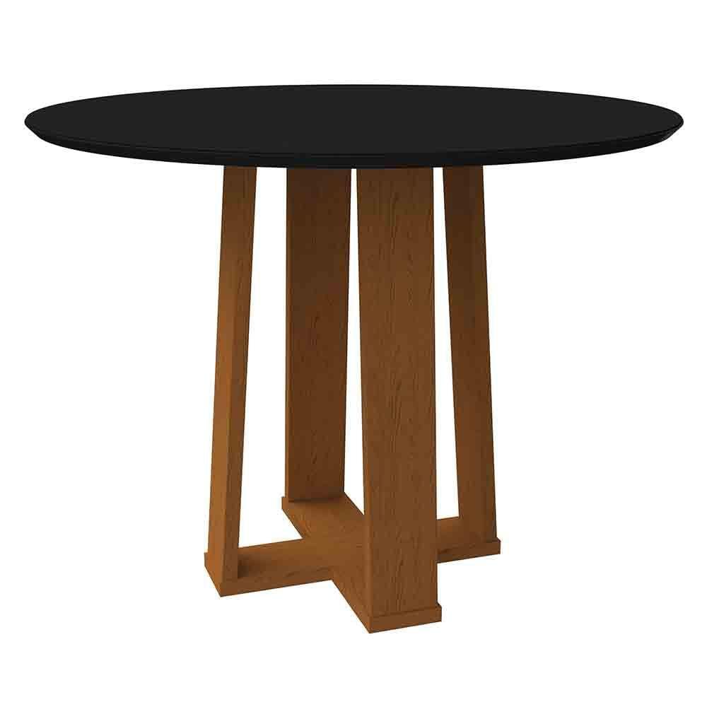 Mesa Isabela 100x100cm - Ypê/Preto