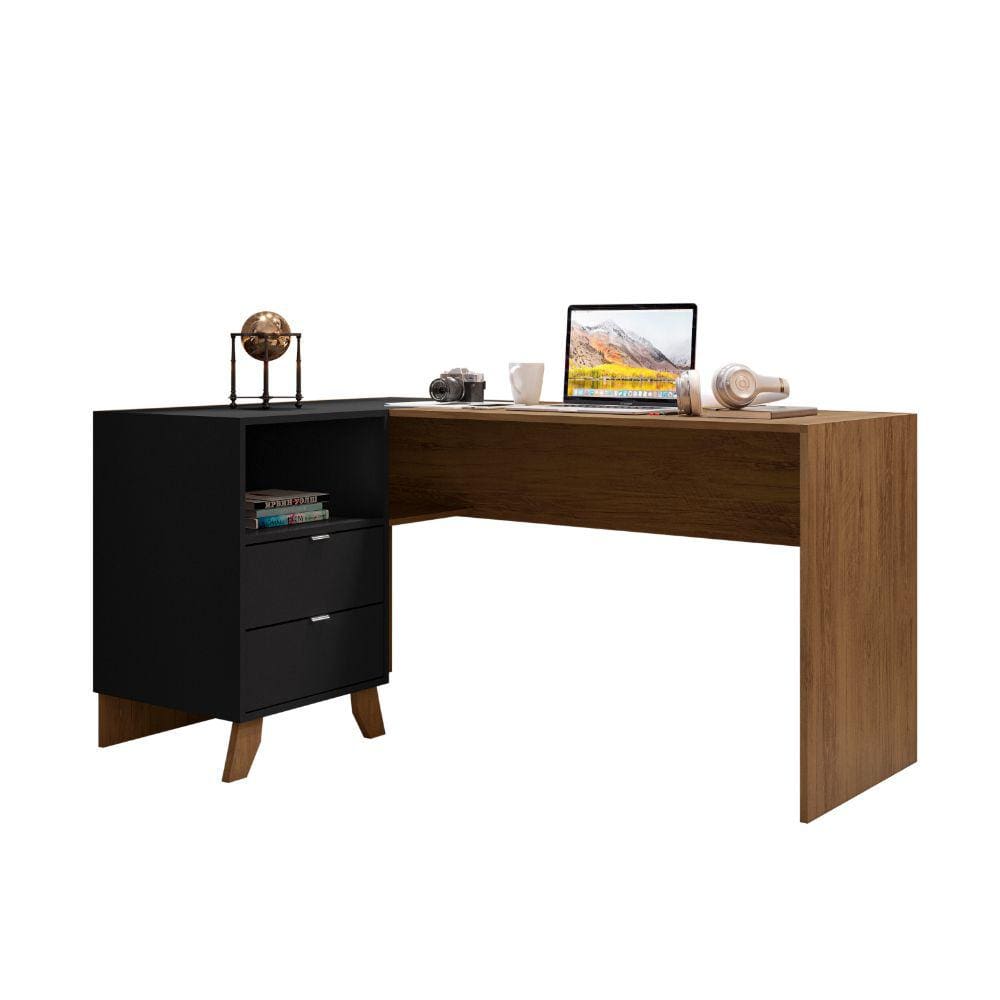 Mesa De Canto Escritório 2 Gav 2 Nichos Escrivaninha Porto