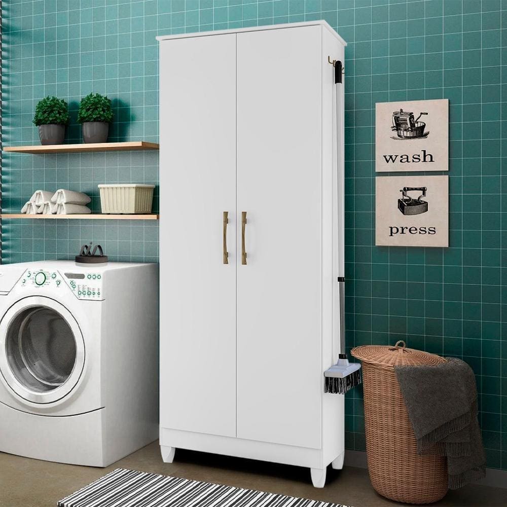 Armário Multiuso Lavanderia Branco Zide Shop Jm - Branco