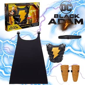 Adão Negro Placa de Peito Capa e Munhequeira Roleplay Deluxe