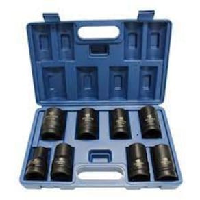 Jogo Soquete Impacto Longo 1 8Pcs  19 24 27 30 32 33