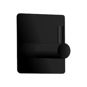 Gancho Cabide De Parede Autoadesivo Quadrado Inox Preto