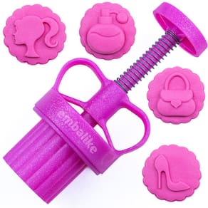 Kit Ejetor Max Bonequinha Rosa Pink Glitter - BlueStar