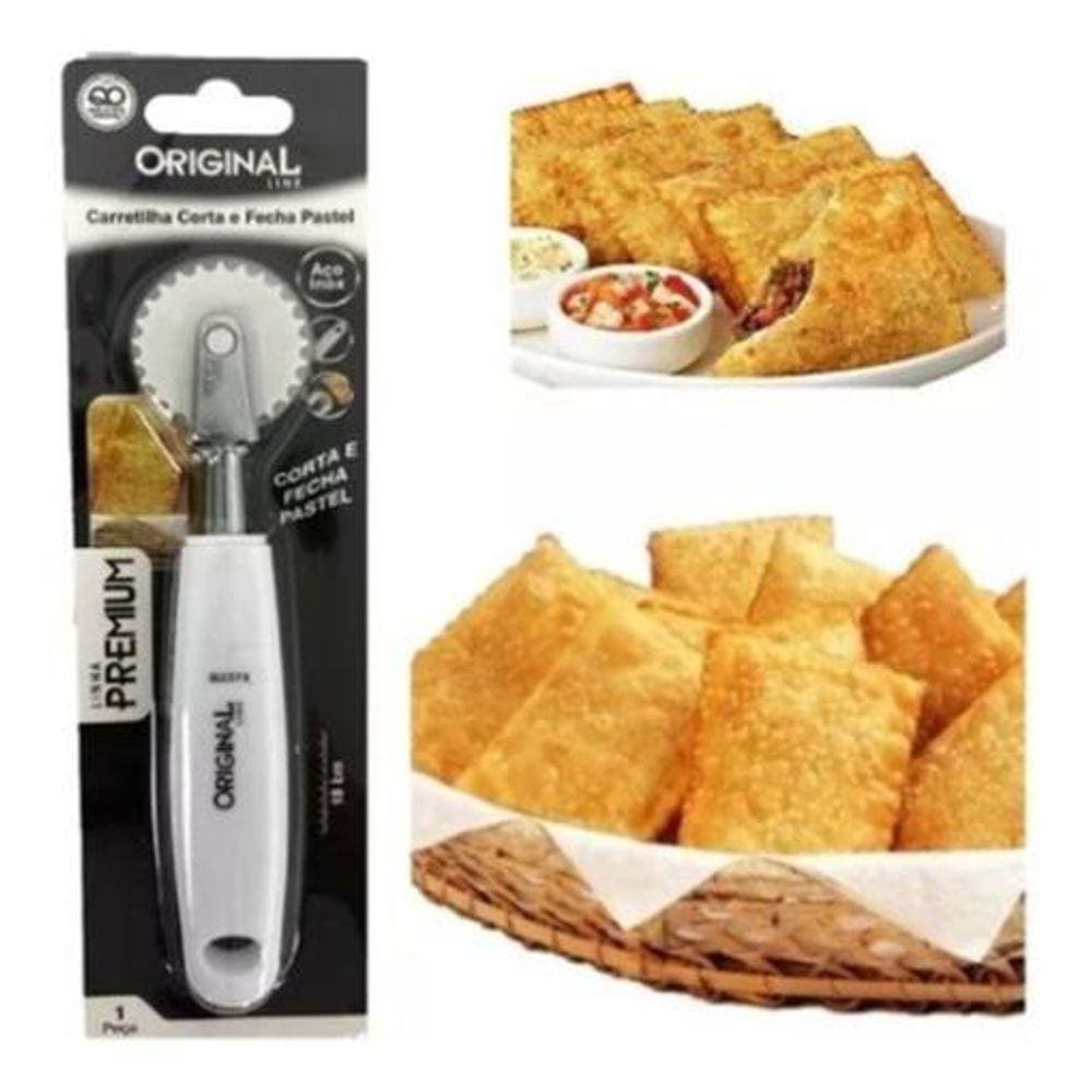 Cortador De Pastel Carretilha Fechador De Massas