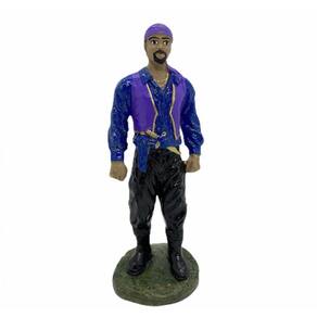 Imagem Cigano Roxo Escultura Resina Estatua 15 Cm