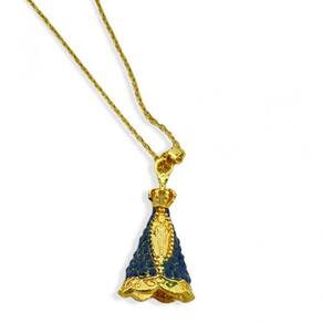 Corrente Aparecida Com Strass Dourada 3,50 Cm
