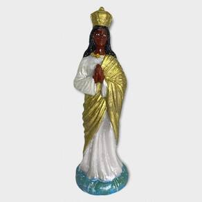Imagem Santa Sara Manto Dourado Escultura em Resina 15 cm