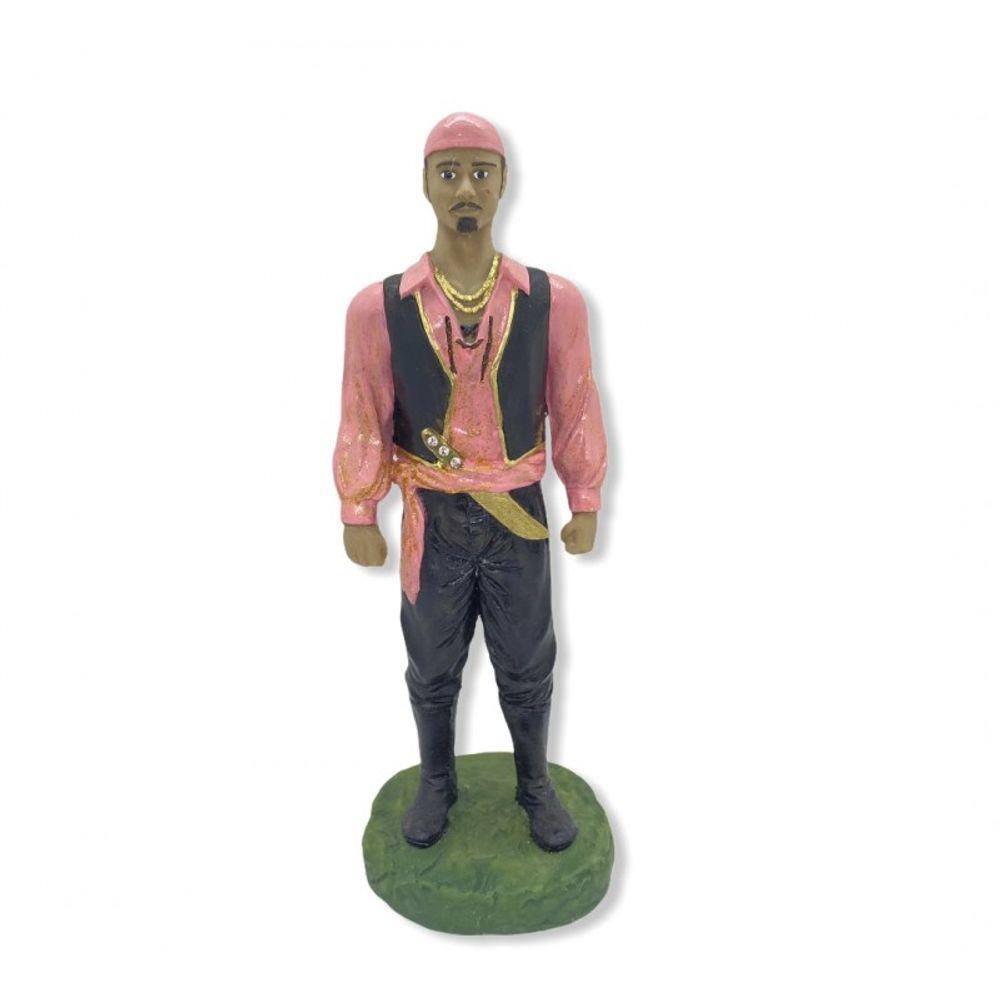 Imagem Cigano Rosa Escultura Resina Estatua 25 Cm