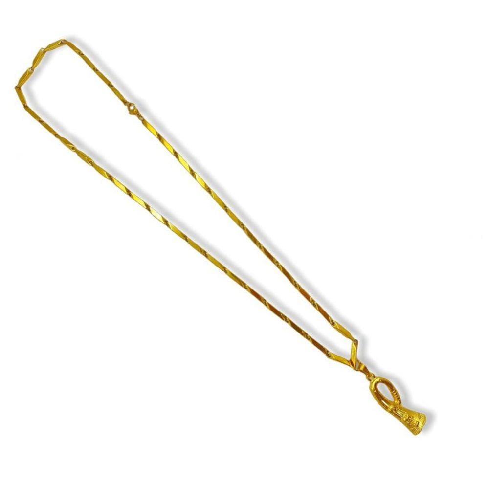 Corrente Com Pingente Nanã Buruquê Dourado 4,8 Cm