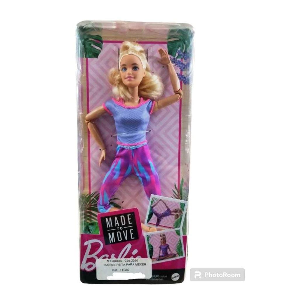 Barbie Feita Para Mexer Morena Articulada Yoga Ftg82 Mattel