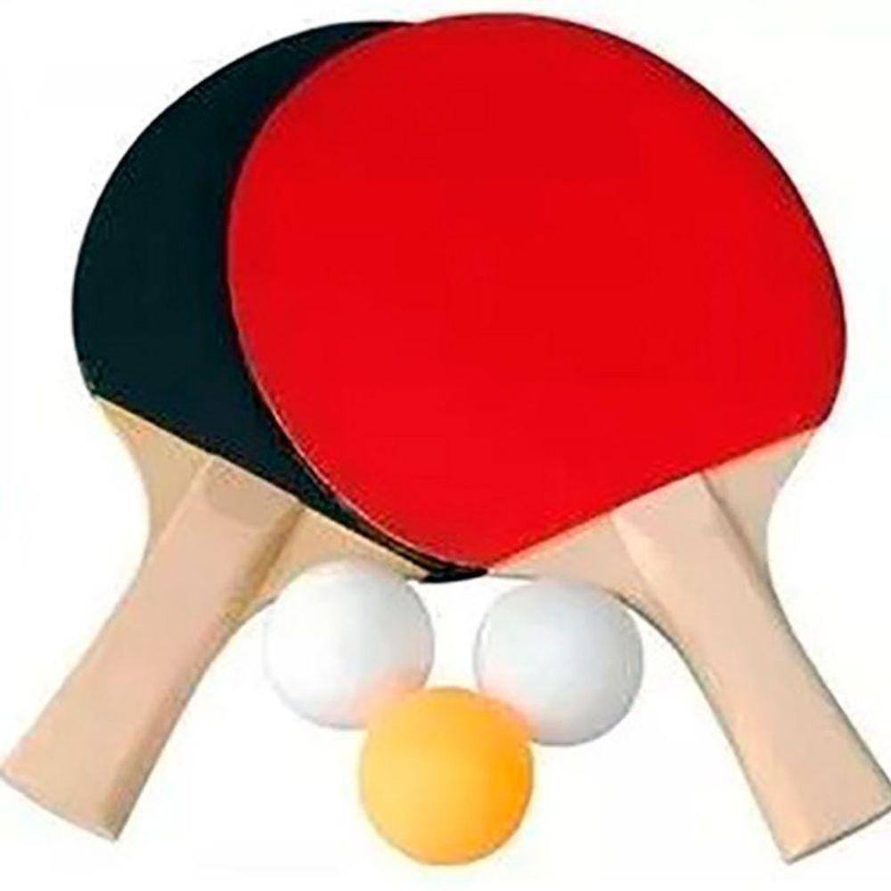 Kit Rede Ping Pong Rollnet com 2 Raquetes + 3 Bolas Pongori na