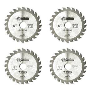 Kit 4 Disco Serra Circular 24 Dentes Madeira Gesso 4 110Mm