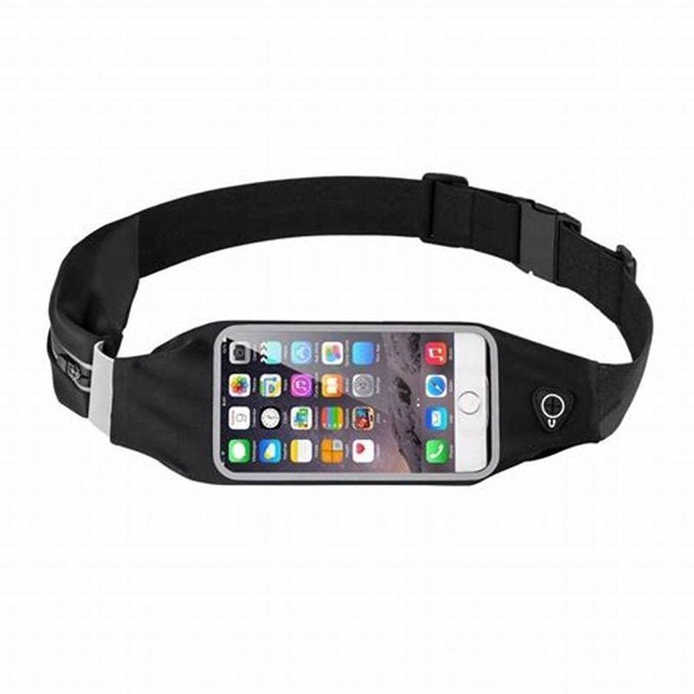 Pochete Corrida Fitness Cintura Porta Celular E Objetos Preto