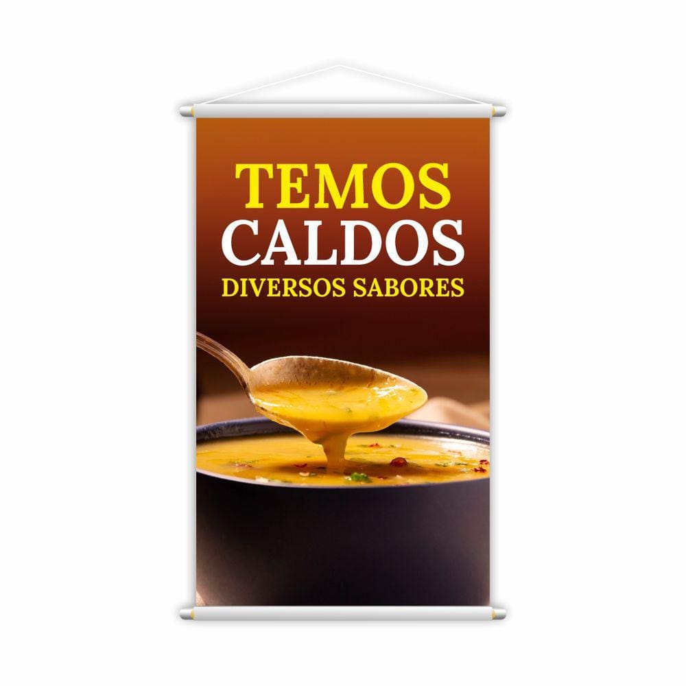 Banner Caldos Sopas Comida Restaurante 60x40cm