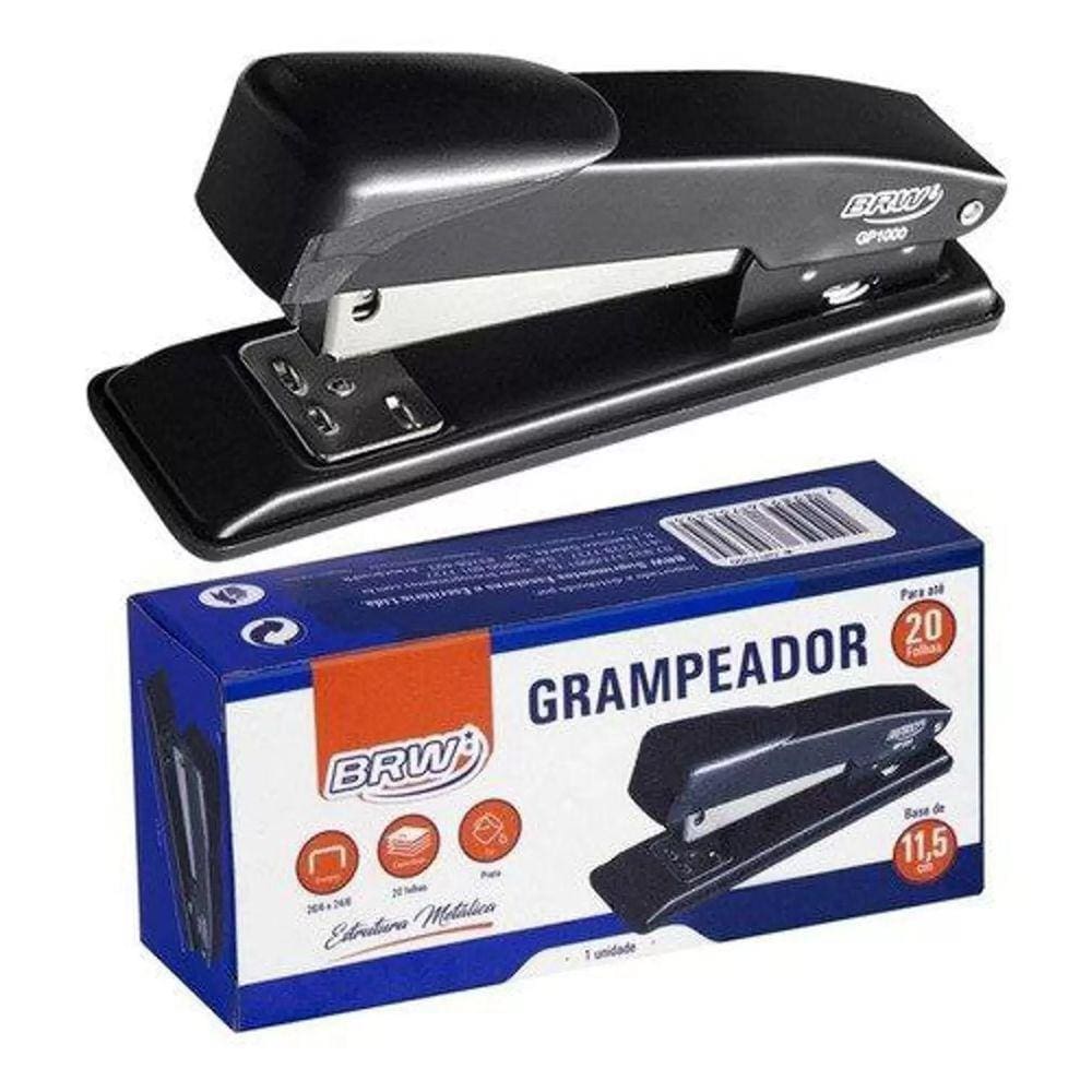 Grampeador 11,5cm Para Até 20 Folhas GP1000 - Brw