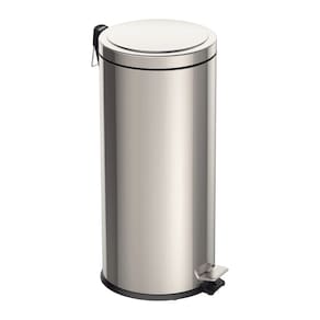 Lixeira Inox Com Pedal Tramontina Com Acabamento Polido E Balde Interno Removível 30 L