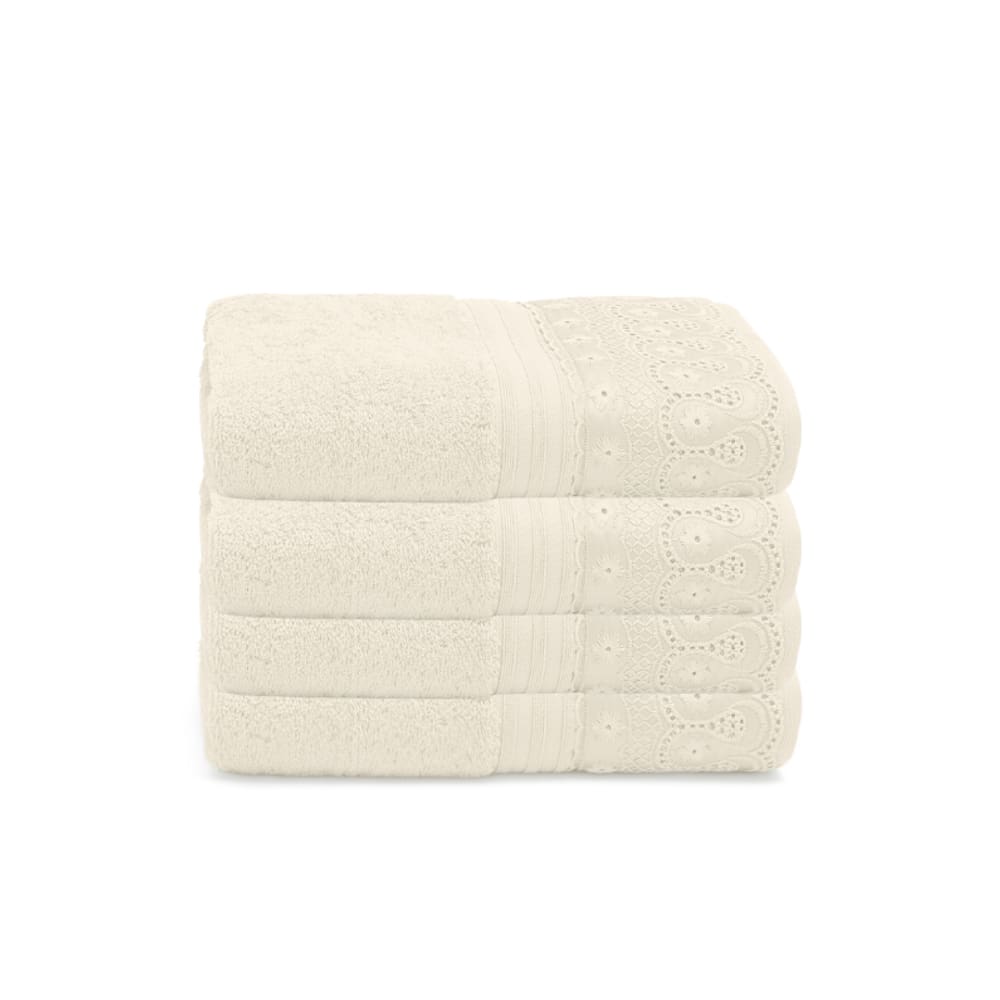 Kit Toalha De Mão Renascença Fio Egípcio Buettner 4pç Lavabo