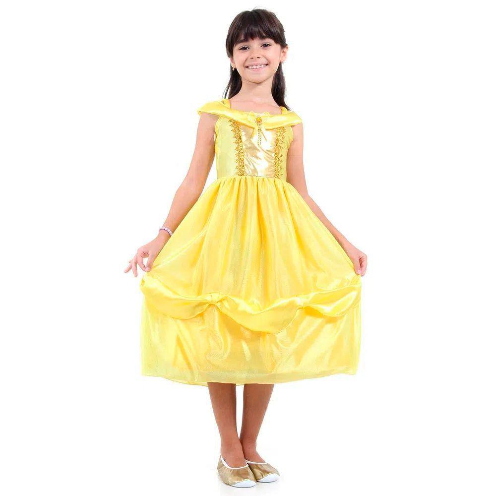 Vestido Fantasia Infantil Aurora Princesa Bela Adormecida