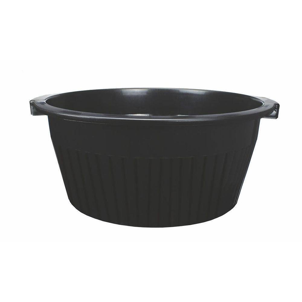 Bacia Cesto Frisada Multiuso 11 Litros Simples Preta
