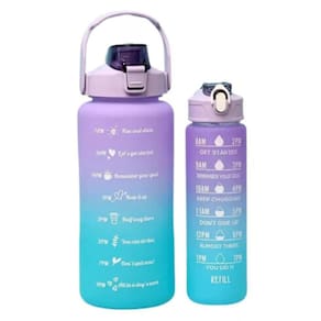 Kit 2 Garrafas De Àgua Com 2L E 800Ml Coloridas
