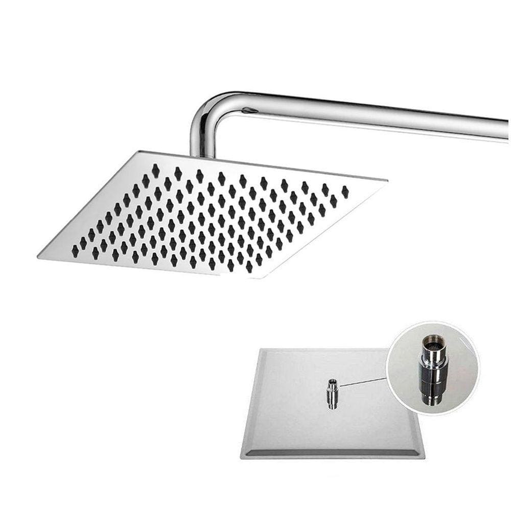 Chuveiro Inox Ducha 20X20 Quadrado Cromado Piscina Area Exte