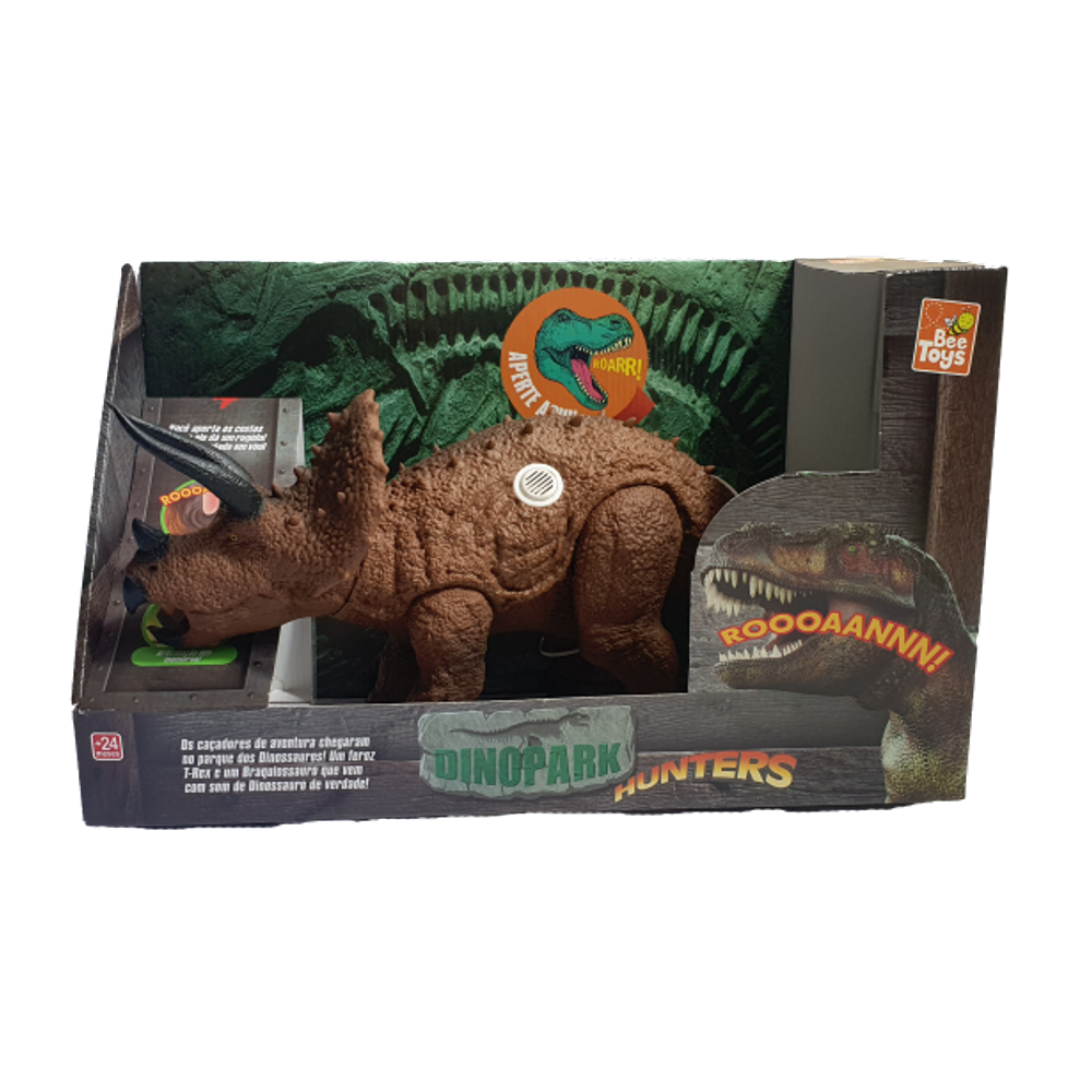 Dinossauro Dinopark Hunters T-Rex Bee Toys Predador - Pequenos