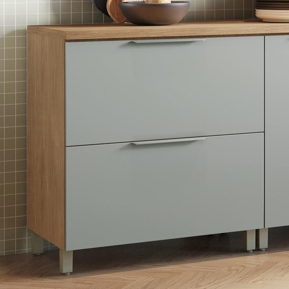 Balcão de Cozinha Marquesa Nesher MDF com 1 Porta e 1 Gaveta Nature Verde