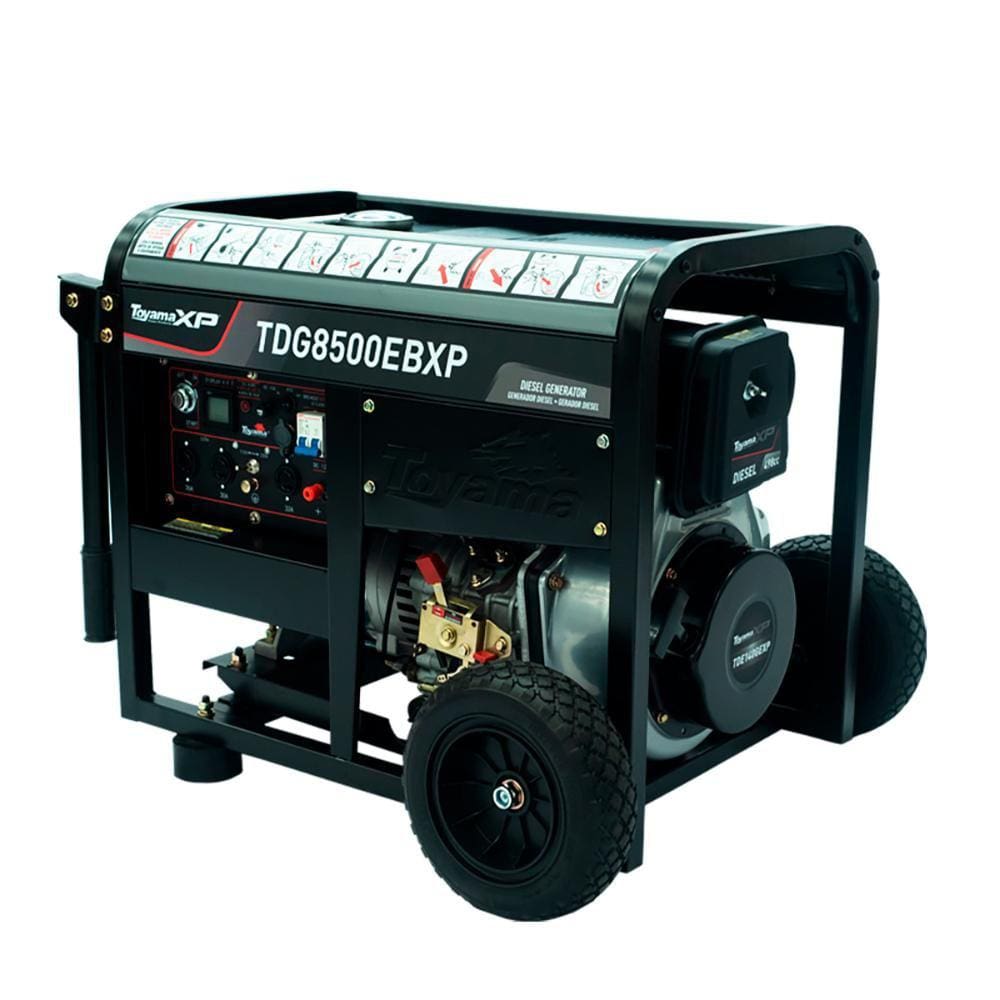 Gerador de Energia à Diesel 7,0 KVA Bivolt Partida Elétrica TDG8500EBXP TOYAMA