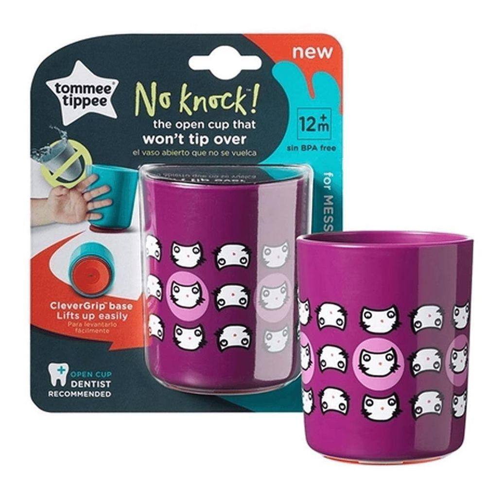 Copo Anti-queda No Knock Roxo 190ml Gato Tommee Tippee