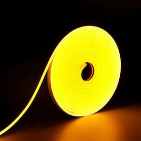 Fita De Led Neon Taschibra 8w/m Ip65 12v Cores Metro 2200k Amarelo âmbar