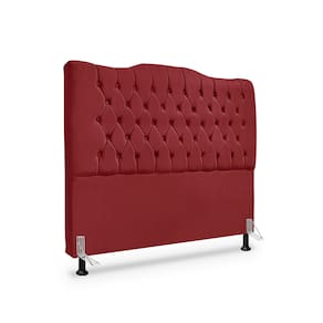 Cabeceira Queen Estofada Dunas - Veludo Vermelho