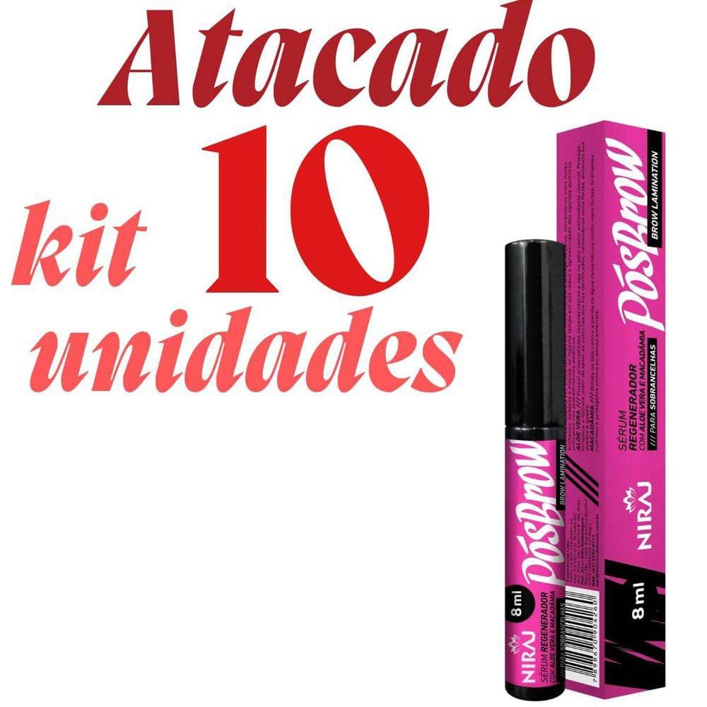 10 Seruns Sobrancelhas Regenerador Pos Brow 8ml Niraj