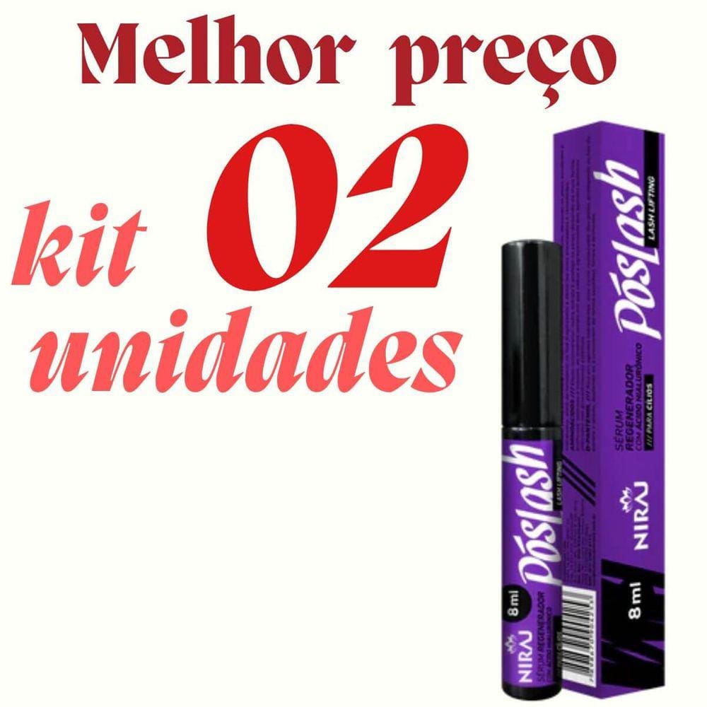 2 Seruns Alongamento de Cílios Pos Lash Lifting 8ml Niraj
