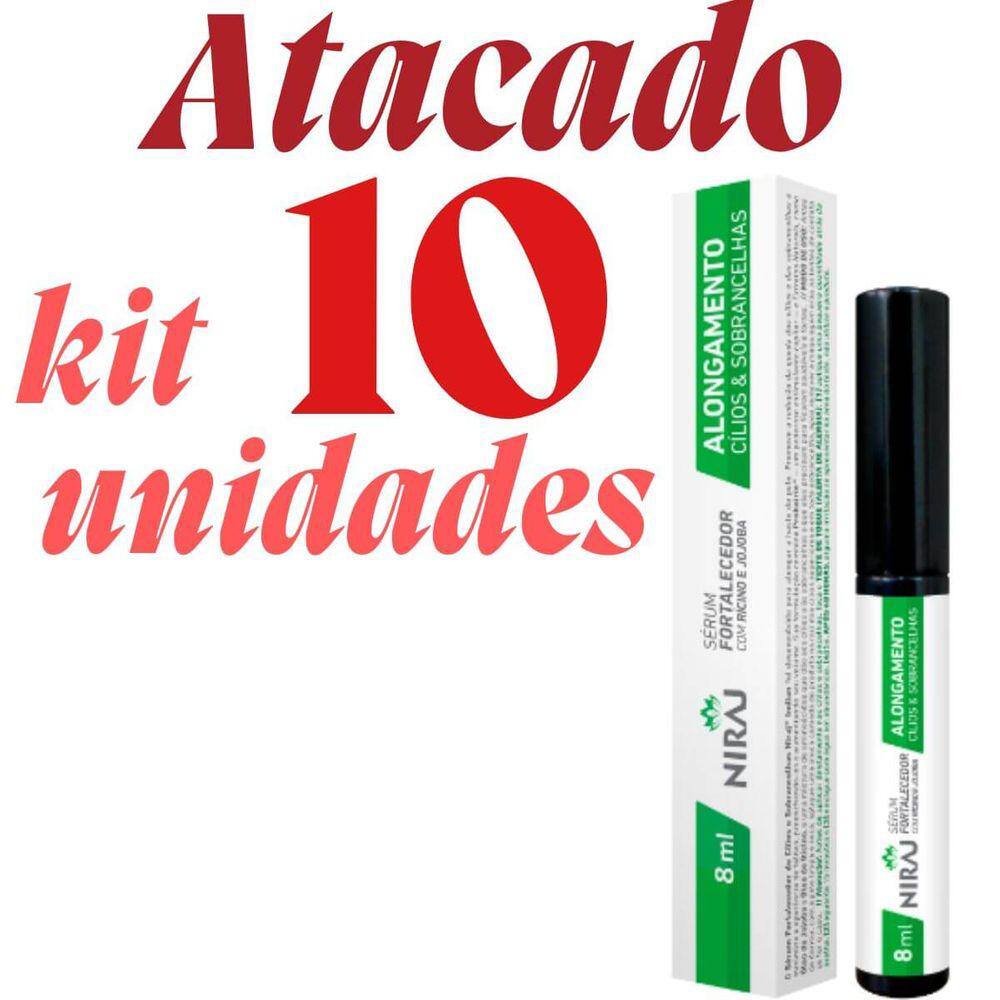 10 Seruns Cílios Sobrancelhas Com Ricino Jojoba Niraj 8ml