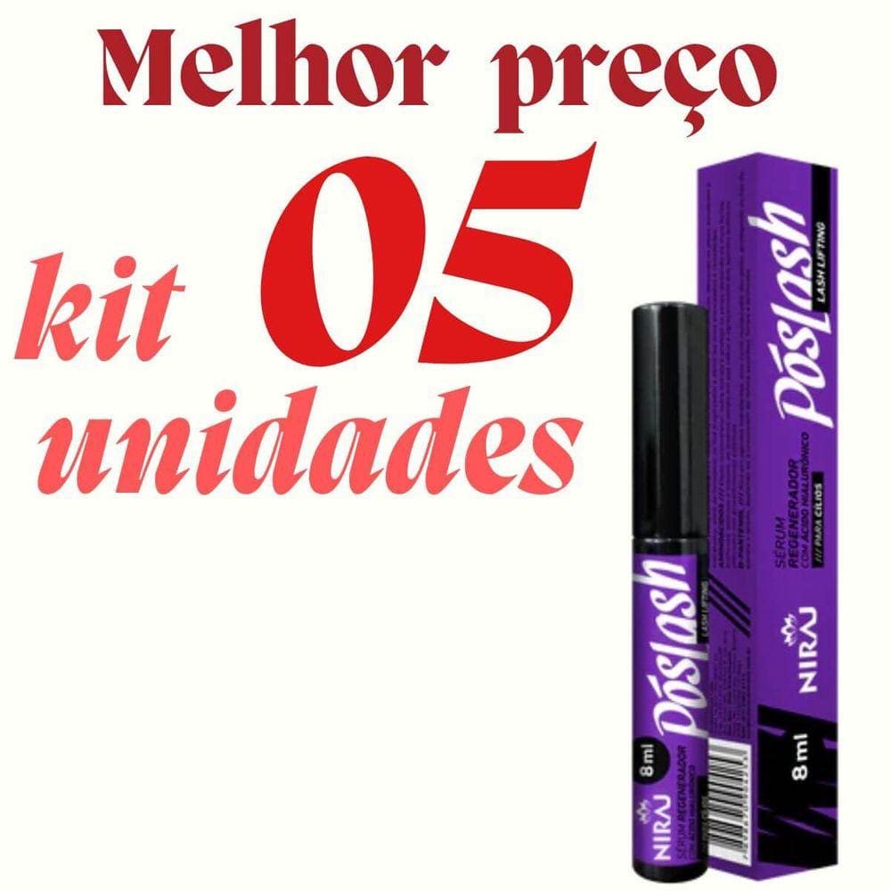 5 Seruns Alongamento de Cílios Pos Lash Lifting 8ml Niraj