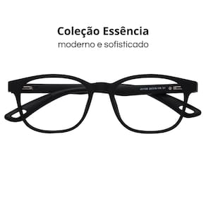 Armação Óculos Preto Grau Leitura Unissex Coleção Essência