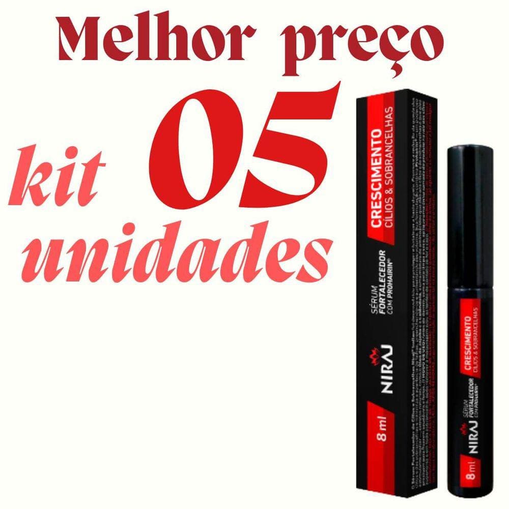 5 Serum Crescimento De Cilios E Sobrancelhas 8Ml Niraj