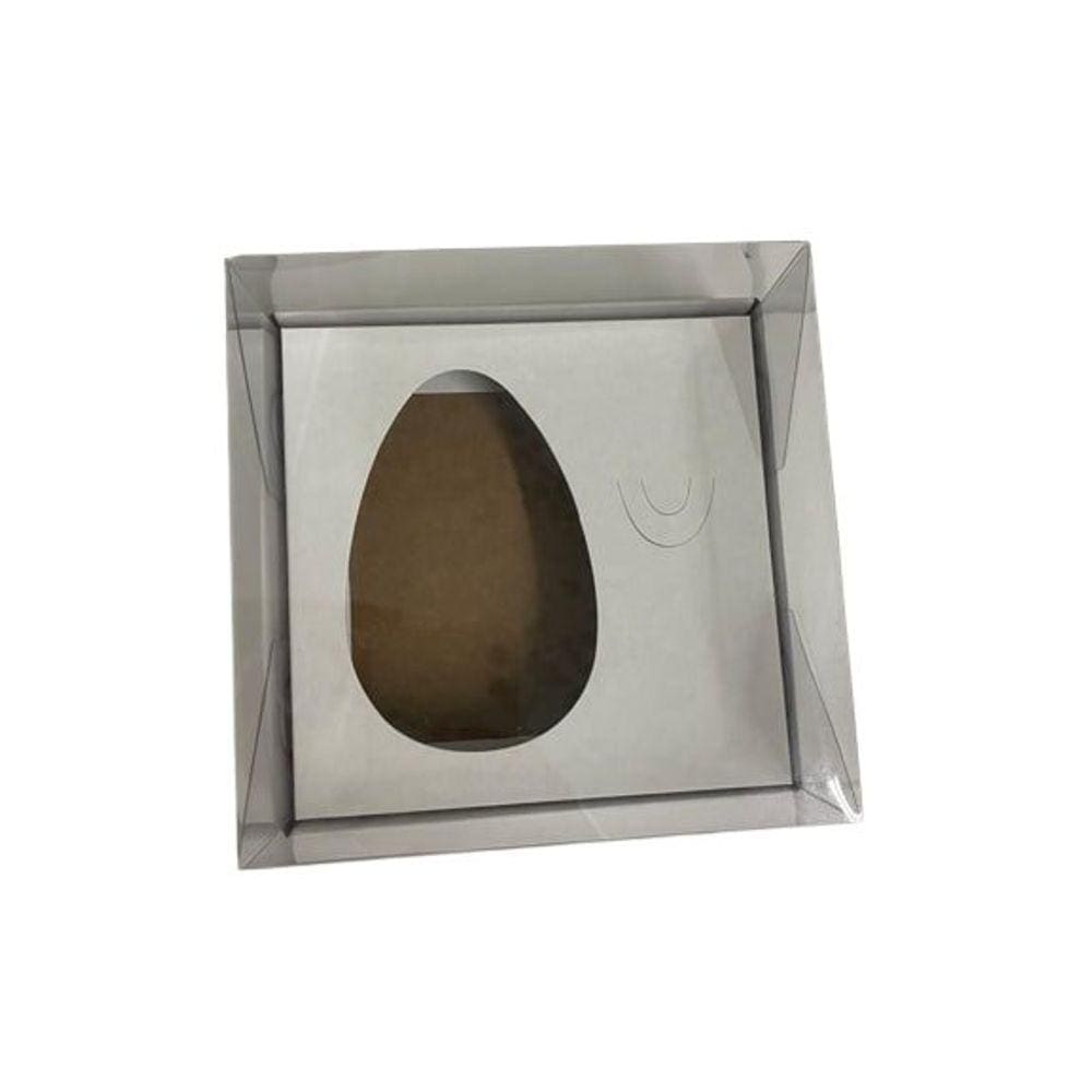 Páscoa Caixa Ovo de Colher Branco/Kraft com 10 Unidades 250g - Ctbox
