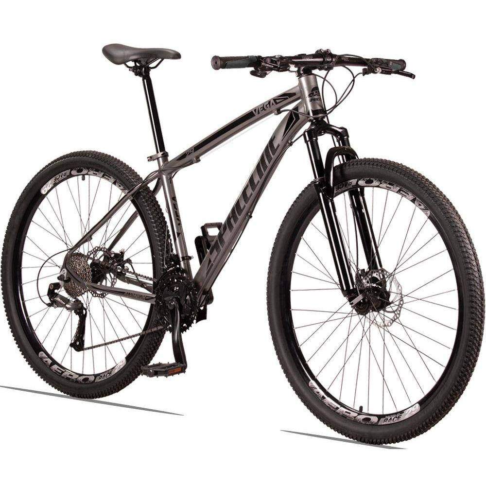 Bicicleta Spaceline Vega Aro 29 Susp. Dianteira 27 Marchas - Preto/prata