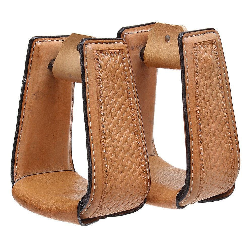 Estribo Revestido em Couro Bordado Balaio Rodeo West 31997