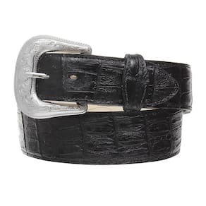 Cinto Country Cow Way em Couro Croco Preto 31378