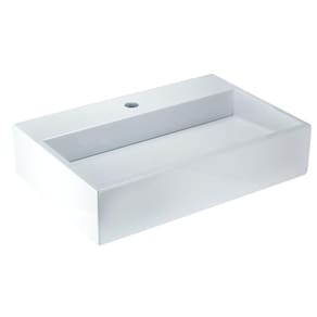 Cuba Para Banheiro com Apoio Para Torneira Fundo Oculto Diamond Newstone Venturi Branco