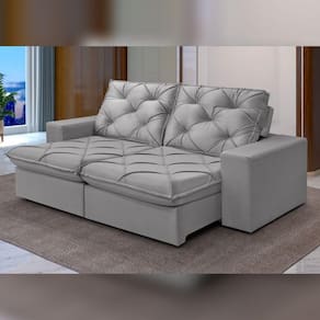 Sofá Retrátil e Reclinável 2 Lugares 250cm M176 Cinza