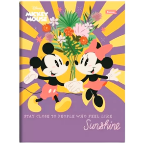 Caderno Brochurão 80 Folhas Foroni Mickey e Minnie Vintage 1