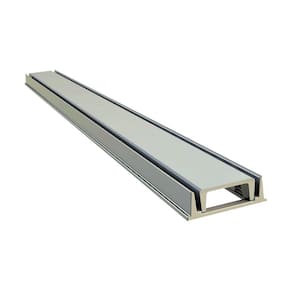 Grelha Linear Invisível Oculta com Caixilho Bege 100x8cm